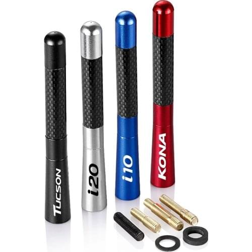 12cm Carbon Fiber Radio Car Antenna Aerial For Hyundai Tucson I10 I20 Ix25 I40 Ix55 Kona Ioniq Creta Equus Eon Auto Accessories