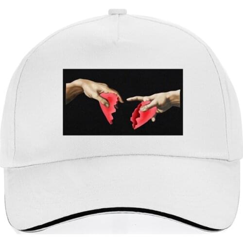 Michelangelo david hands print baseball cap fashion Michelangelo Heart Break harajuku Men women dad hat snapback bone