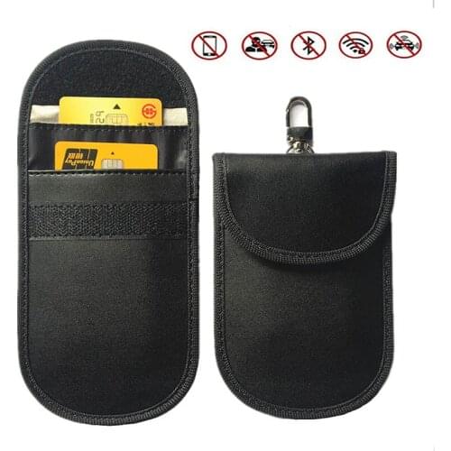 Faraday Credit Card Bag RFID Blocker Protector FOB Signal Shielding Keys Pouch For Keyless Car Double-layer Car Key Case BAG1061