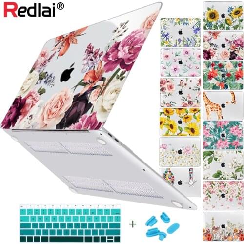 Floral Soft-touch Plastic Hard Case Cover for MacBook Air Pro Retina 11 12 13 15 16 inch Touch bar 2020 A2337 A2179 A2338 A2289