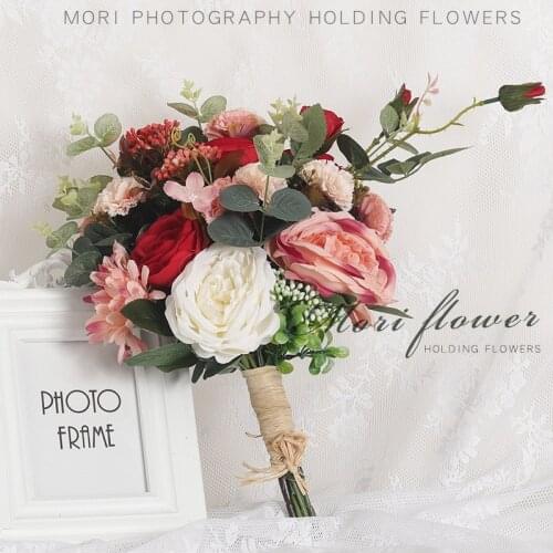 Artificial Hand Holding Flowers1pcs Wedding Supplies Simulation Flower Decoration Home Decoration Living Room Kitchen Decoration