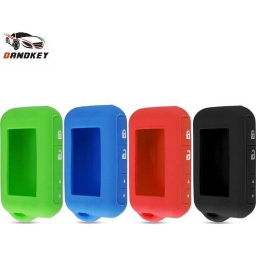 Dandkey 100pcs Silicone Car Key Case Protector Cover For StarLine E95 E65 E90 E60 E91 E61 2-Way Car Alarm Russia Remote Key Bag