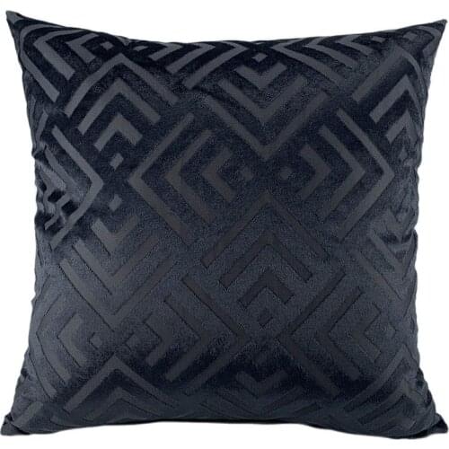 Decorative Luxury Modern Jacquard Cutting Velvet Geo Cushion Cover Sofa Throw Pillowcase Seat Cushion Cover Home