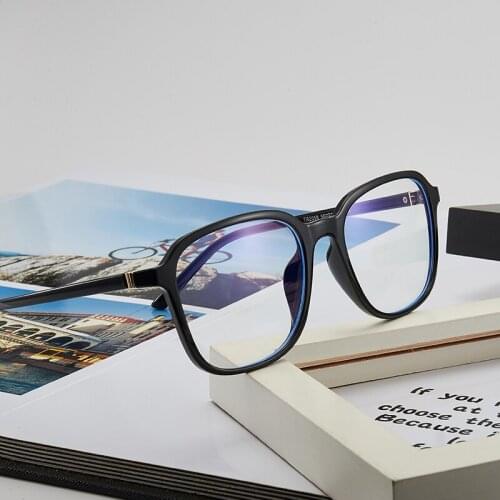 Designer Anti Blue Ray Glasses For Computer Screen TR90 Blue Light Protection Goggle Square Clear Prescription Brillen Frames