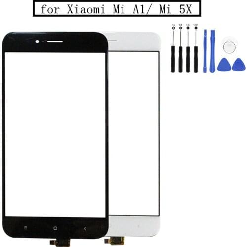 For Xiaomi Mi A1 Touch Screen Front Glass Touch Panel Cover Front Outer Glass Lens for Xiaomi Mi 5X Repair Parts + Repair Tools