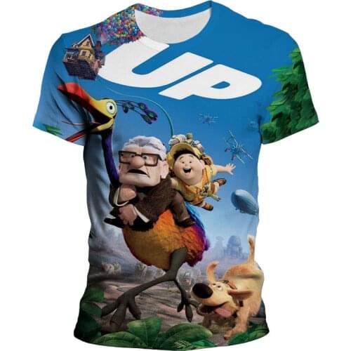 Men/Women clothes 3D Print t shirt ballon fly print film UP movie cartoon tshirts streetwear Boy girl Kids short Sleeve shirt