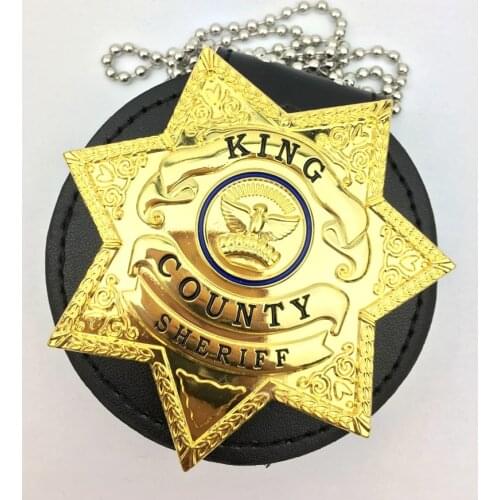 State of rick grimes king county from the gruesome Walking Dead television series as a Pop, Replica Movie Prop Pin Badge
