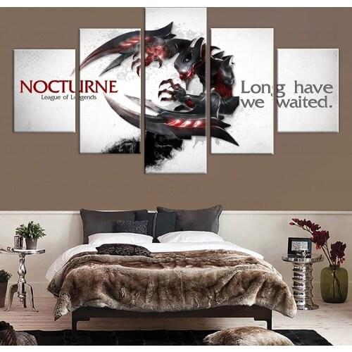 Hd print Nocturne League of Legends LOL Video Game Posters Canvas Art Wall Paintings for Home Decor framed