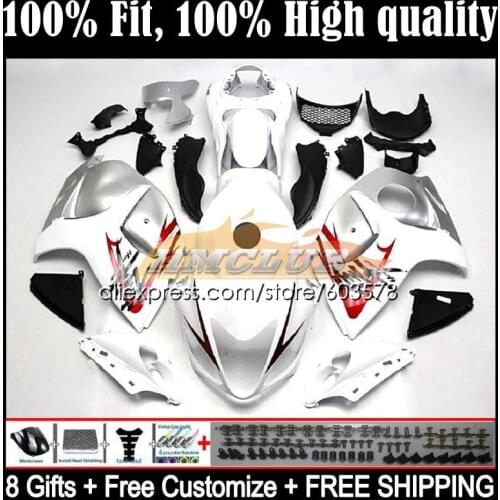 Injection For SUZUKI Hayabusa GSX-R1300 08 09 10 11 12 13 21CL.44 GSXR1300 CC 2014 2015 2016 2017 2018 2019 Fairing pearl white