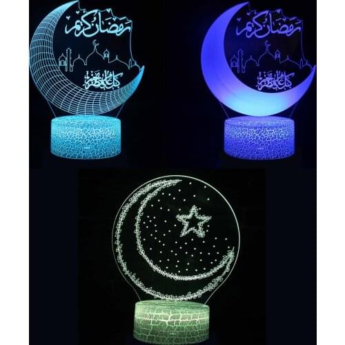 Ramadan Decoration Ornament Led Light Palace Eid Mubarak Decor Muslim DIY Craft Suppiles Ramadan Decoration For Home Party Decor