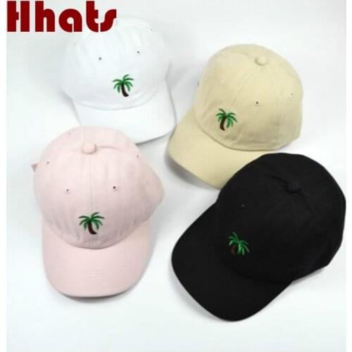 Casual unisex palm tree dad hat adjustable cotton coconut tree baseball cap hip hop women summer snapback hat
