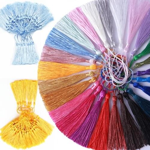 100pcs/Pack Silk Tassel Fringe Brush Sewing Accessories Tassel Fringe Trim Tassel Pendant For Curtains Jewelry DIY Home Decor