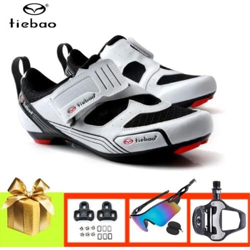 Tiebao Triathlon Road Cycling Shoes Men Women Sapatilha Ciclismo Wear-resistant Self-locking Breathable Riding Bicycle Sneakers