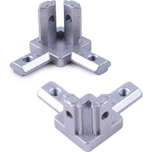 LETAOSK 4Pcs 2020 T Slot Profile Aluminum 3-way End Metalworking Corner Bracket Connector Kit for 3D Printer with Screws