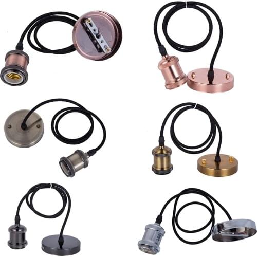 2020 Hot Selling Lamp Base E27 Vintage Retro Lamp Holder Pendant Bulb Light Screw Socket 6 Colors