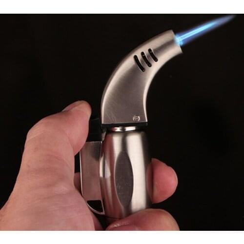 Metal Windproof Creative Spray Gun Turbo Butane Gas Portable Cigar Tube Kitchen Lighter Cigarette Accessories Gadgets For Men