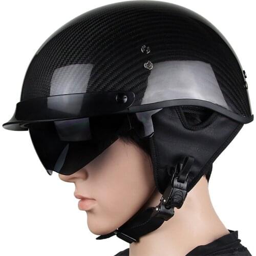 Motorcycle Open Face Brand Helmet Motorbike Motorcross Carbon Fiber Retro Vintage Jet Hat Capacete Vespa M L XL XXL Cascos