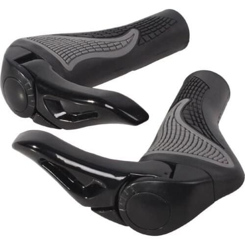 New Protective Ergonomic Bike Handlebar Grips Bicycle Cycling Mountain Bike MTB Anti-Slip Lock-On Horn Bar End