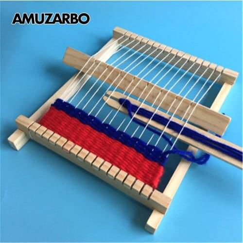 New Wooden Childrens Loom DIY Handmade Wool Knitting Machine Set Technology Production Gizmo Kids Educational Toy Gift
