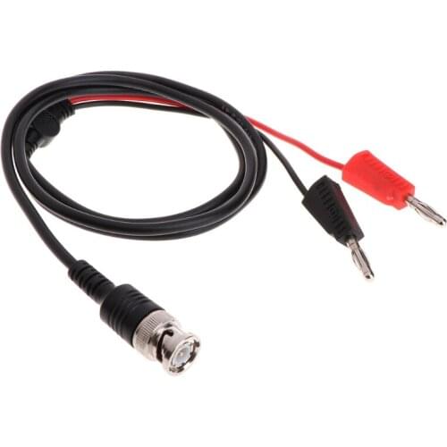 OOTDTY BNC Q9 to Dual 4mm Stackable Banana Plug with Socket Test Leads Probe cable 1m