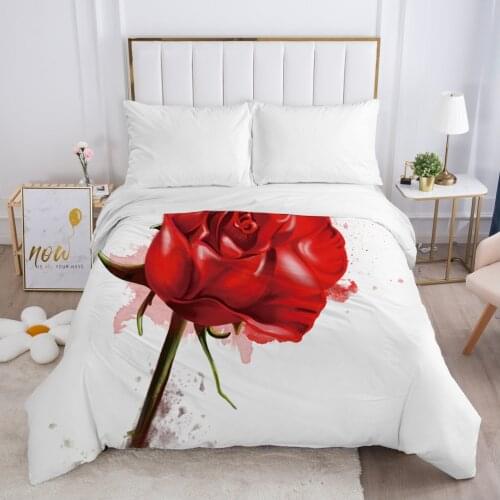Duvet cover Quilt/Blanket/Comfortable Case Luxury Bedding 140x200 150x200 240x220 240x260 for Home 3D Print Flowers Red rose