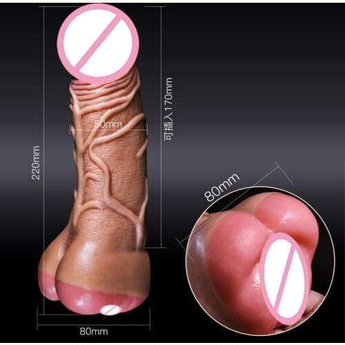 Realistic Penis Extender Sleeve Sex Condom for Men Masturbation Pussy Fake Ass Penis Enlarger Dildo for Couples Gay Sex Toys