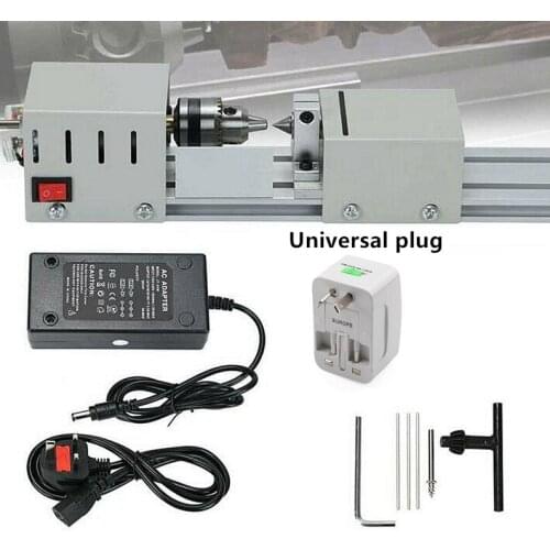 Mini Wood Lathe Machine Speed Adjustable Rotary Tool Woodworking Miniature Buddha Pearl Lathe Grinding Polishing Beads Drill