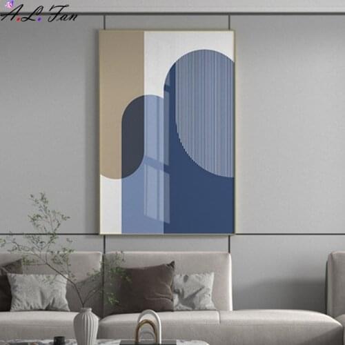 Nordic style triptych light luxury living room dining room decoration painting Morandi vertical modern minimalist decoration