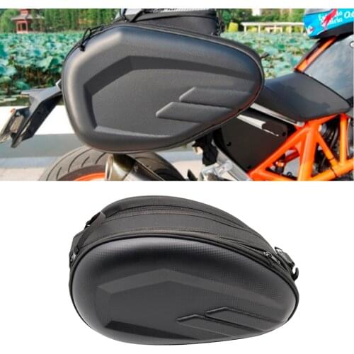 Waterproof Motorcycle Saddle bags Moto Riding Helmet Bag Side Bag Tail Luggage Suitcase with plastic