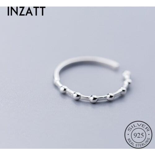 INZATT Real 925 Sterling Silver Minimalist Bead Opening Ring For Attractive Women Party Punk Ring Fine Jewelry Accessories 2019