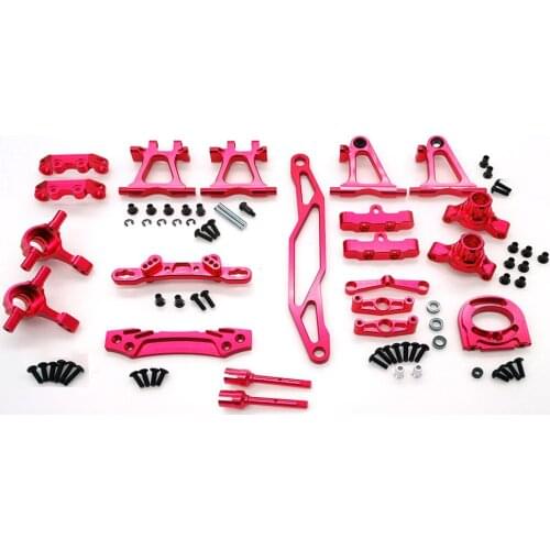 1 Set TAMIYA TT02 Metal Upgrade Parts Steering Cup Front Rear Arm Shock Absorber Mount Steering Rod For RC Car TT-02