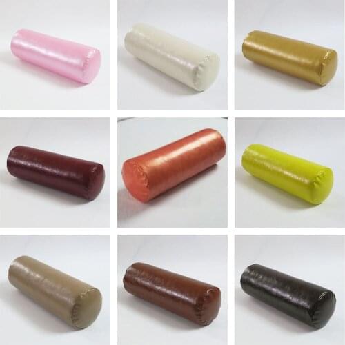 12x40cm PU simulation leather waterproof oil wax sofa candy pillow cylindrical neck cushion lumbar pillow foot pad