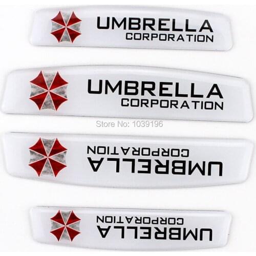 4 x Car Styling Door Edge Guard Protector Strips Anti-collision Anti-scratch Trim Door Edge Guard Umbrella Corporation Stickers