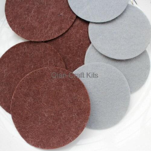 600pcs grey and brown 5.5cm-6.5cm big Felt Circle DIY craft felts or you specify color