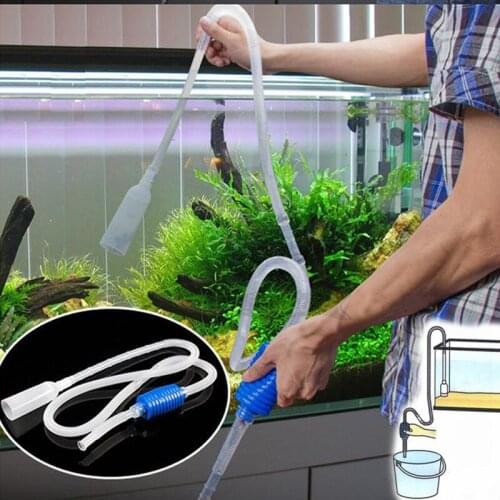 Aquarium Fish Tank Vacuum Gravel Water Filter Cleaner Siphon Suction Pipe Filter Pump Manual Cleaner Pump Safe Vacuum