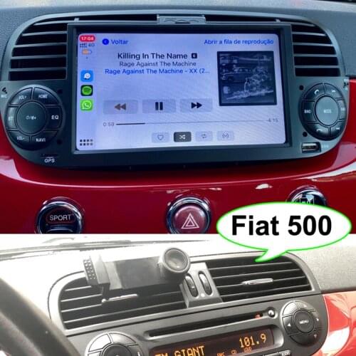 OTOJETA Car GPS Android 9.1 Bluetooth Quad Core Car Dvd media Player FOR FIAT 500 Vehicle Radio Multimedia Black Panel
