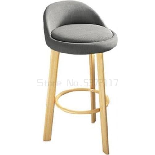 Bar chair simple back stool front desk chair bar Nordic household high stool bar chair