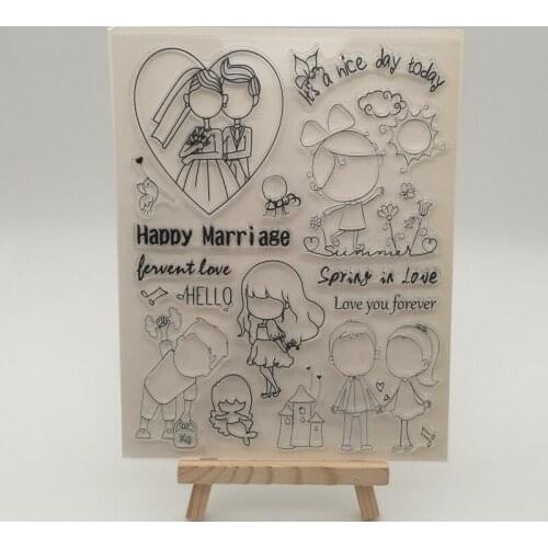 Marriage transparent stencil for DIY Scrapbooking photo album decorative sheets