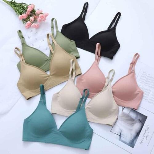 Push Up Bra Seamless Underwear Women Top Sexy Bras without Frame Thin Unwired Bralette Brassiere Soft Comfort Lingerie Deep