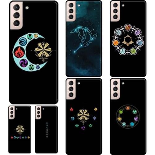Genshin Impact Elements Soft Case For Samsung Galaxy S21 S20 FE Note 20 Ultra Note 10 S8 S9 S10 Plus Phone Cover