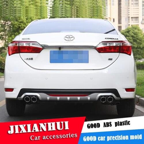 For Corolla Body kit spoiler 2016-2018 For Toyota Corolla ABS Rear lip rear spoiler front Bumper Diffuser Bumpers Protector