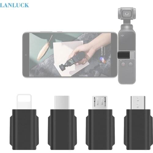 For DJI OSMO Pocket 2 Phone Converter Handheld Gimbal IOS USB-C Type-C To Micro-USB Adapter Android Phone Connector Spare Parts