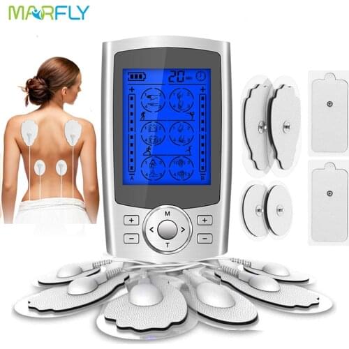 24 Modes Electric Tens Ems Muscle Stimulator Digital Electronic Pulse Meridians Physiotherapy Machine Neck Back Body Massager