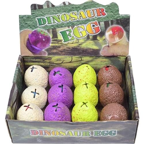 Fidget Toys Dinosaur Eg g Rubber Toys Stress Relief Dino E ggs Dinosaur Toy 12PC Boy girl children toy gift Gags Practical Jokes