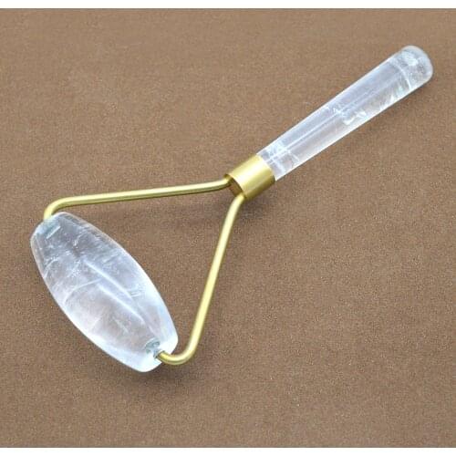 Crystal Jade Roller Massage Facial Roller for Anti Cellulite Natural Stone Rollki Face Lift Massager