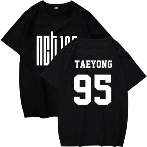 Kpop NCT U 127 Concert Album T Shirt Women Men k-pop Cotton T-shirt Member Name Printed Fans Tshirt Tops Camiseta Feminina