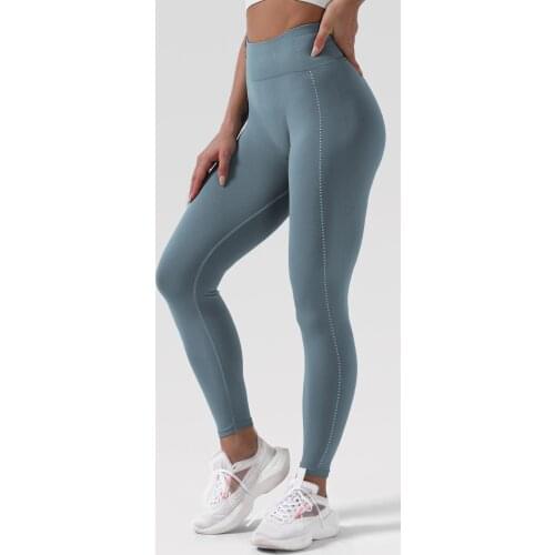 LANTECH Women Gym Yoga Seamless Pants Sports Lifting Stretchy High Waist Squat Exercise Fitness Leggings Activewear Pants
