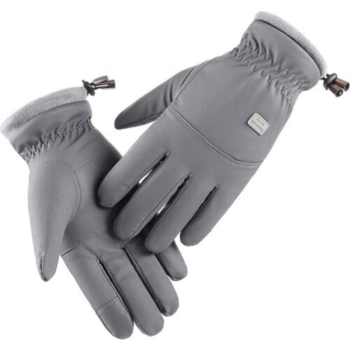 Man Winter Outdoor Sports Touch Screen Warm Plus Velvet Thicken Non-Slip Ski Cycling Mountaineering Wearable Water Proof Gloves