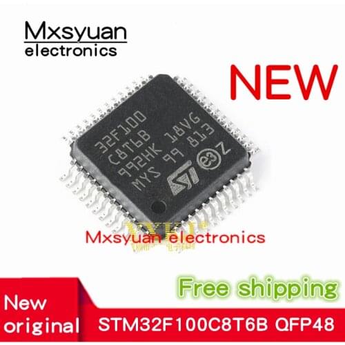 10PCS~50PCS STM32F100C8T6B STM32F100C8T6 32F100 C8T6B ARM New original