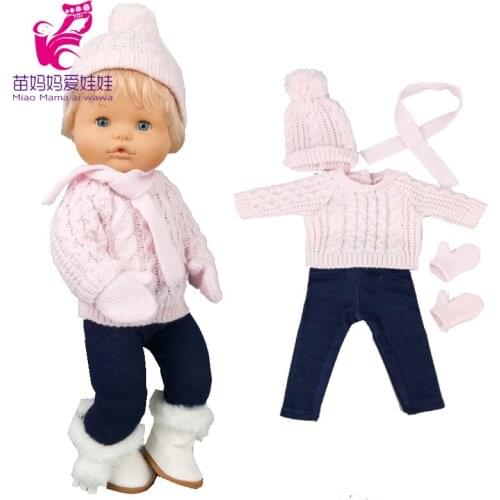 Nenuco doll clothes sweater Ropa y su Hermanita 40 cm baby dolls clothes hat set child gift